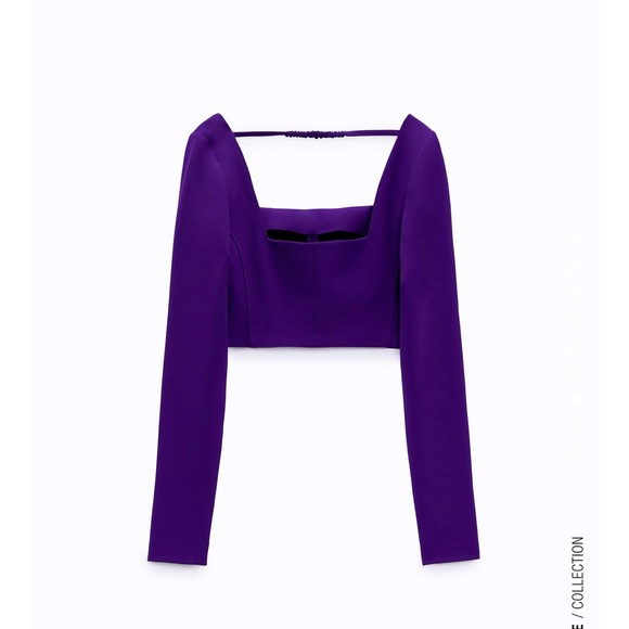 🌼Cropped top long sleeve purple 🌼 - Picture 6 of 6